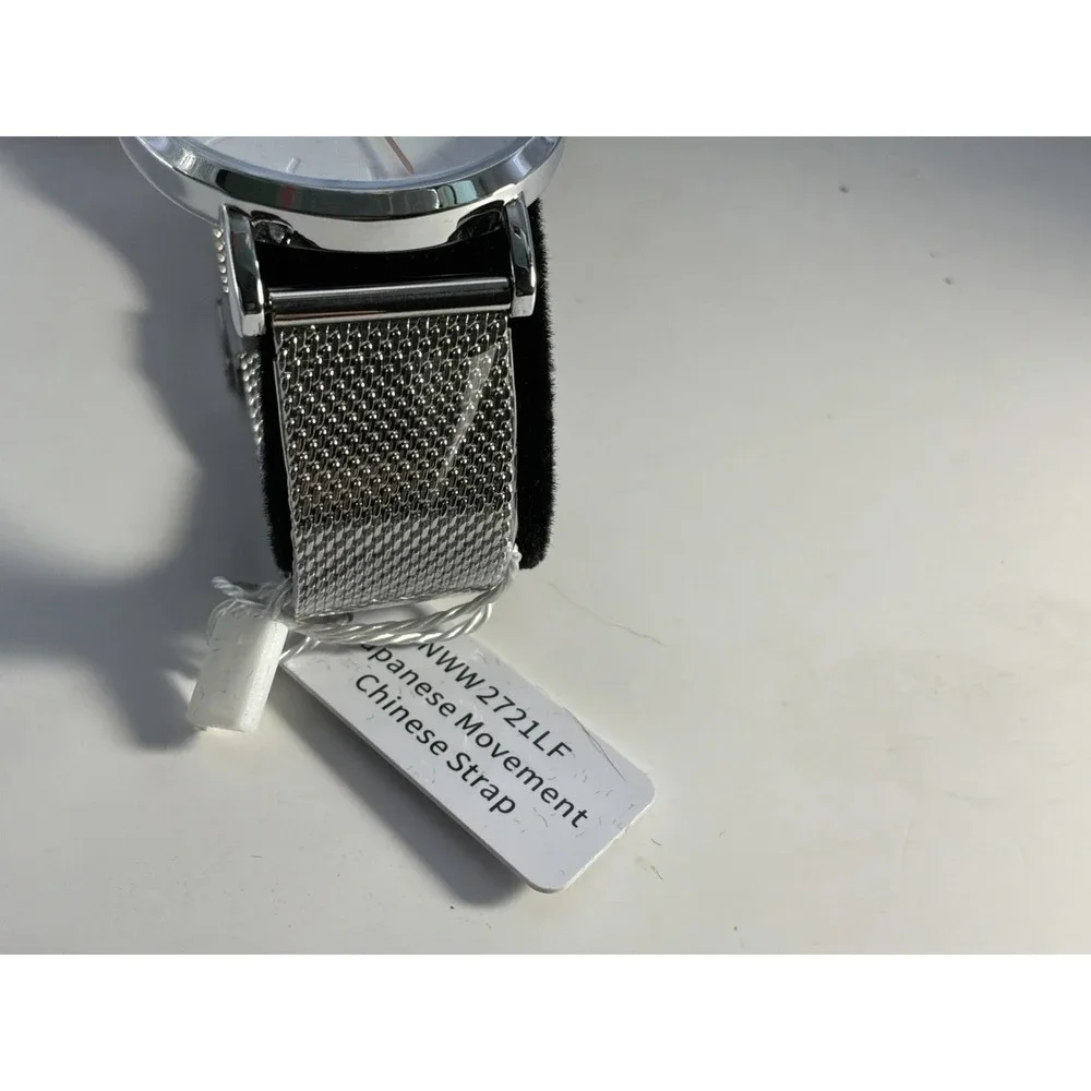 Nine West Women's Liana Watch Silver Tone Mesh Band New In Box‎